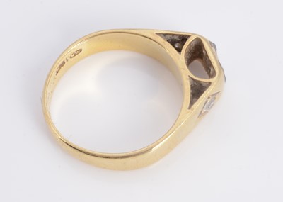 Lot 12 - An 18ct yellow gold diamond set dress ring