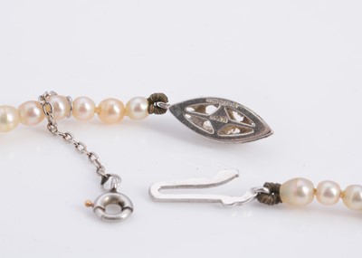 Lot 44 - A 9ct gold pearl cultured pearl necklace