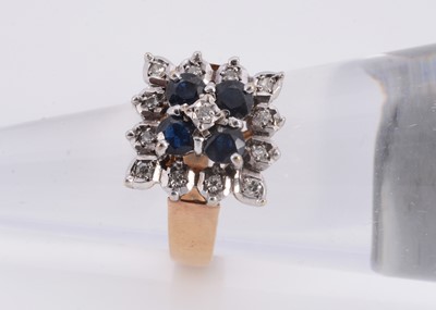 Lot 76 - A 14ct gold dress ring with princess cut gem