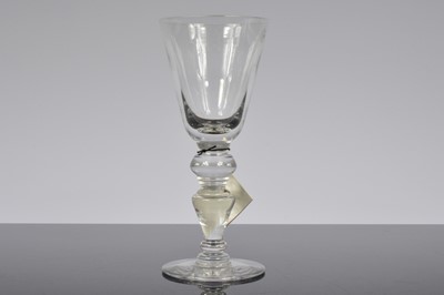 Lot 7 - Four second half 20th century Cumbria Crystal large glass goblets