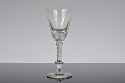 Lot 7 - Four second half 20th century Cumbria Crystal large glass goblets