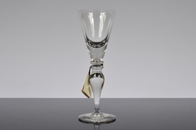 Lot 7 - Four second half 20th century Cumbria Crystal large glass goblets
