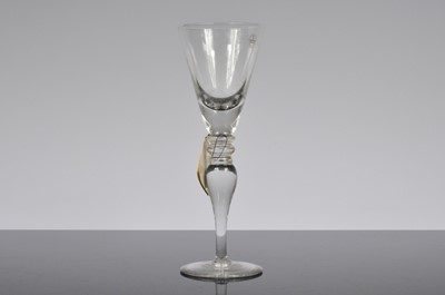Lot 7 - Four second half 20th century Cumbria Crystal large glass goblets