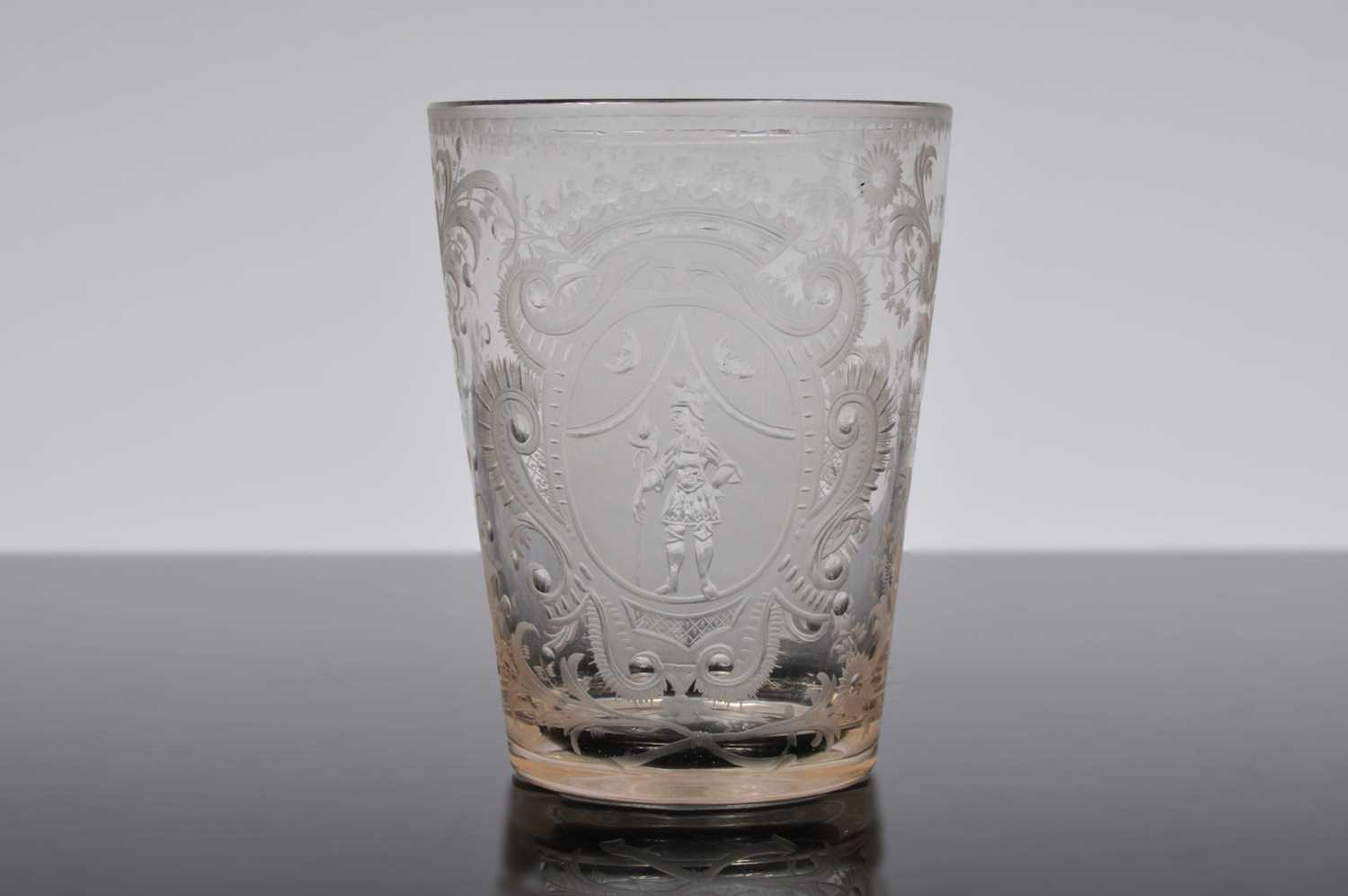 Lot 13 - A fine late Georgian engraved beaker