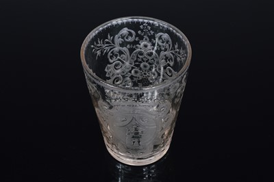 Lot 13 - A fine late Georgian engraved beaker