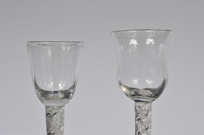 Lot 15 - Two late Georgian cordial drinking glasses