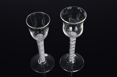 Lot 15 - Two late Georgian cordial drinking glasses