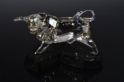 Lot 28 - A Swarovski Crystal figure of a Bull