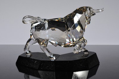Lot 28 - A Swarovski Crystal figure of a Bull