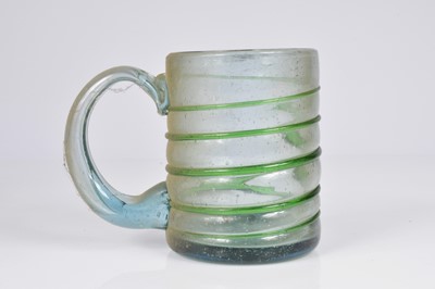Lot 35 - A set of early 20th century continental glass tankards and pair of jugs