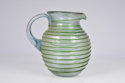 Lot 35 - A set of early 20th century continental glass tankards and pair of jugs