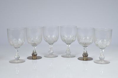 Lot 37 - A set of eight mid 20th century Bohemian Hock glasses