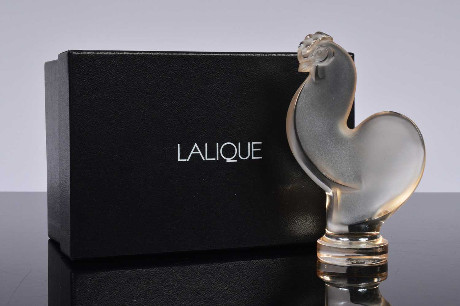 Lot 40 - A modern Lalique glass rooster