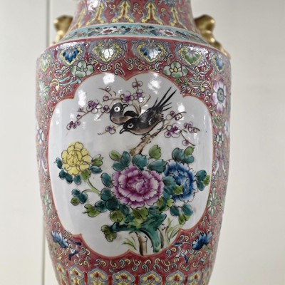Lot 50 - A pair of 20th century Chinese porcelain lamp bases