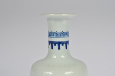 Lot 62 - A Chinese blue and white porcelain bottle vase