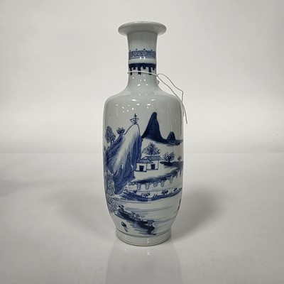 Lot 62 - A Chinese blue and white porcelain bottle vase