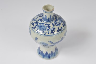 Lot 73 - A late Ching Dynasty Chinese blue and white porcelain vase