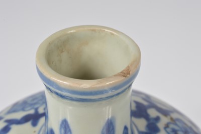 Lot 73 - A late Ching Dynasty Chinese blue and white porcelain vase