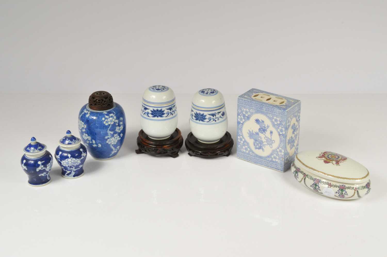 Lot 77 - A group of modern Chinese blue and white porcelain items