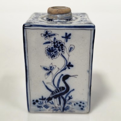 Lot 80 - A pair of Chinese Canton porcelain circular pots and covers and a European tea caddy