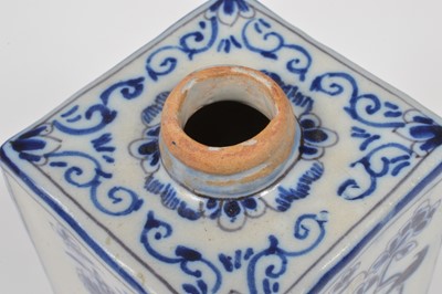 Lot 80 - A pair of Chinese Canton porcelain circular pots and covers and a European tea caddy