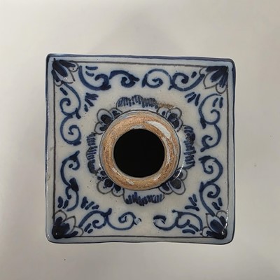 Lot 80 - A pair of Chinese Canton porcelain circular pots and covers and a European tea caddy