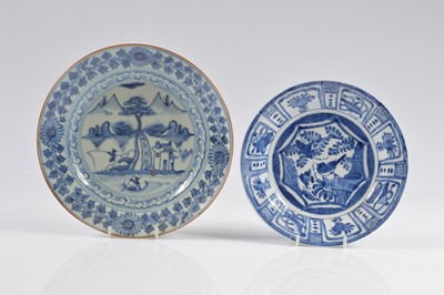Lot 86 - Nine antique Chinese blue and white porcelain plates