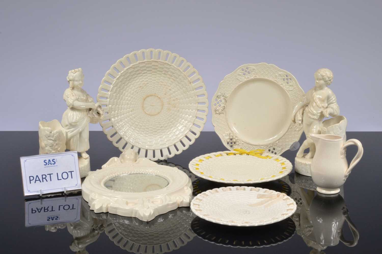 Lot 90 - A collection of Creamware style items
