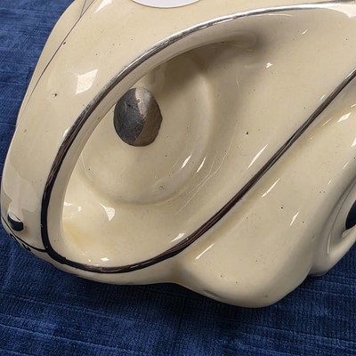 Lot 92 - Four Art Deco period Sadler Pottery racing car teapots