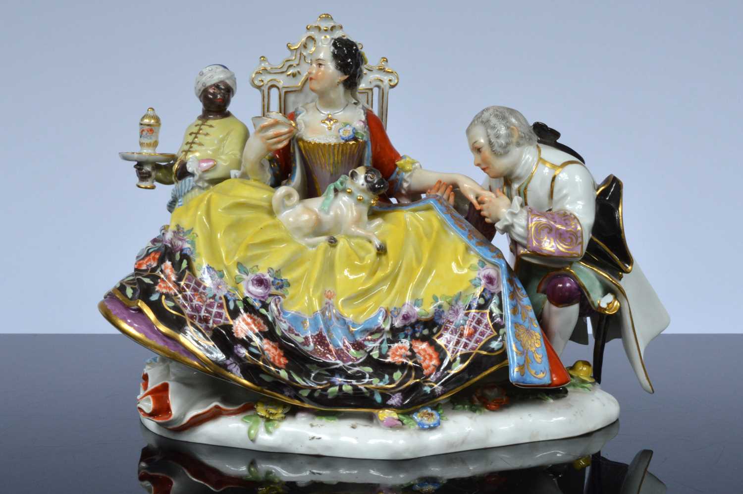 Lot 117 - A first half 20th century Meissen porcelain figural group after J.J. Kaendler