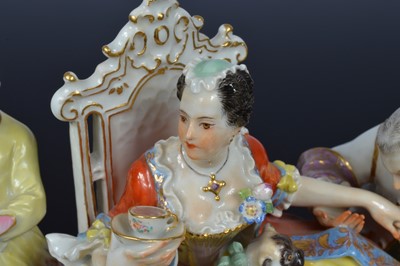 Lot 117 - A first half 20th century Meissen porcelain figural group after J.J. Kaendler
