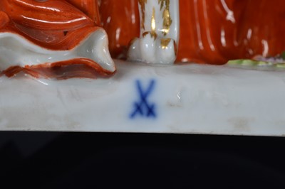 Lot 117 - A first half 20th century Meissen porcelain figural group after J.J. Kaendler