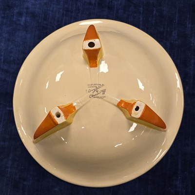 Lot 163 - Four Art Deco period Clarice Cliff Bizarre pottery items and a Shelley Pottery jug