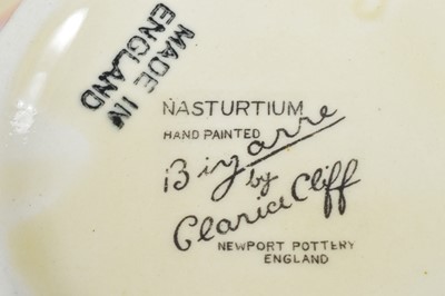 Lot 163 - Four Art Deco period Clarice Cliff Bizarre pottery items and a Shelley Pottery jug