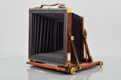 Lot 5 - A Mc Kellen's Double Pinion Treble Patent Whole Plate Mahogany & Brass Field Camera