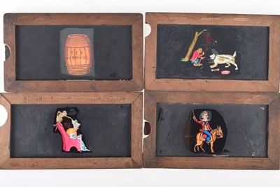 Lot 25 - Thirty Four Mahogany Mounted Slipping Magic Lantern Slides