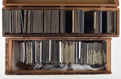 Lot 32 - Two Wood Boxes of Magic Lantern Slides