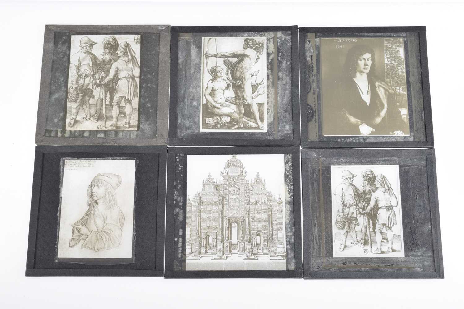 Lot 46 - Two Wood Slide Carriers of Artist Related 3¼'' Magic lantern Slides