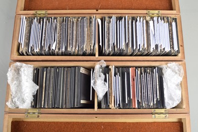 Lot 46 - Two Wood Slide Carriers of Artist Related 3¼'' Magic lantern Slides
