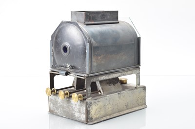 Lot 59 - A Black Tinplate and Brass Magic Lantern