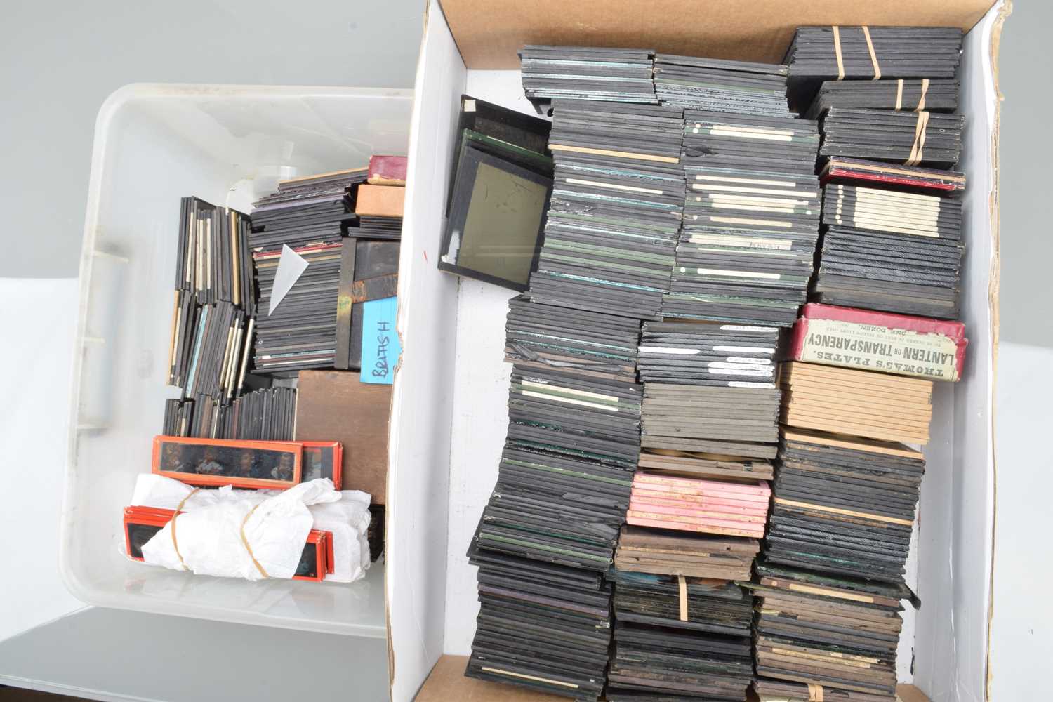 Lot 64 - Two Trays of 3¼'' & 3¼x4'' Magic Lantern Slides